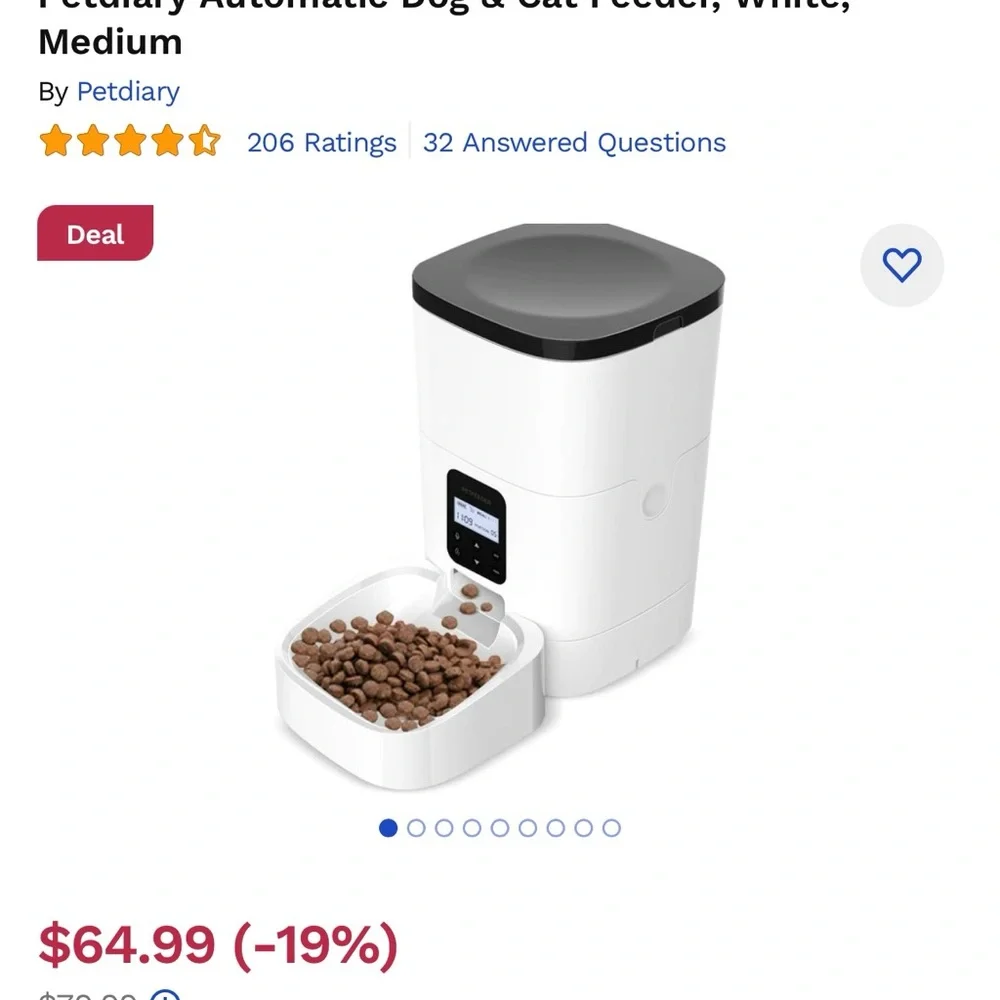 PetDiary automatic, cat, and dog feeder